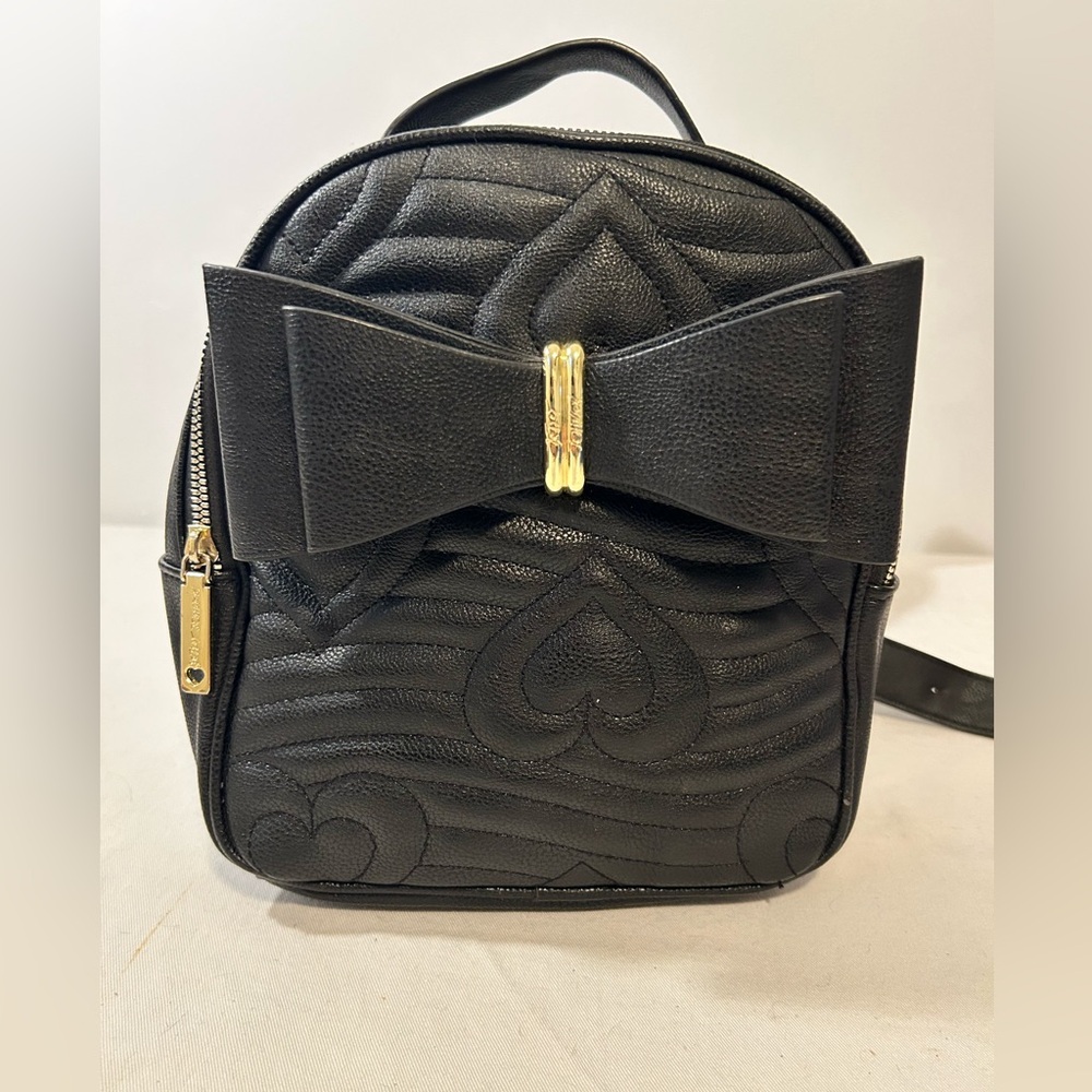 Betsey Johnson Quilted backpack with bow